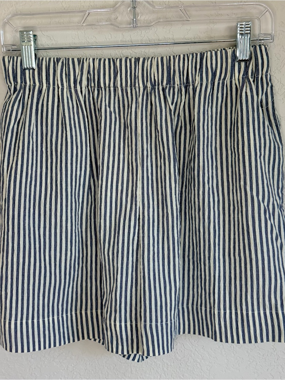 Cupshe Light-weight Navy & White Striped Casual Shorts - Picture 1 of 10